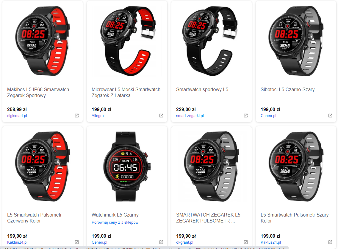 Jakie są ceny smartwatcha Microwear L5